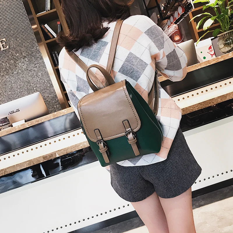 2018 Hot Fashion Women Backpack PU Leather Bag for Teenager Girls Women Backpack School Bags Top-handle Ladies Backpack Mochilas (26)