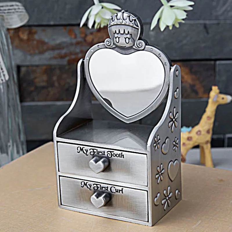

Metal European Creative Children's Shaving Storage Box Drawer Type Baby Hair Tooth Fresh Box Baby Gifts Organizador Maquillaje