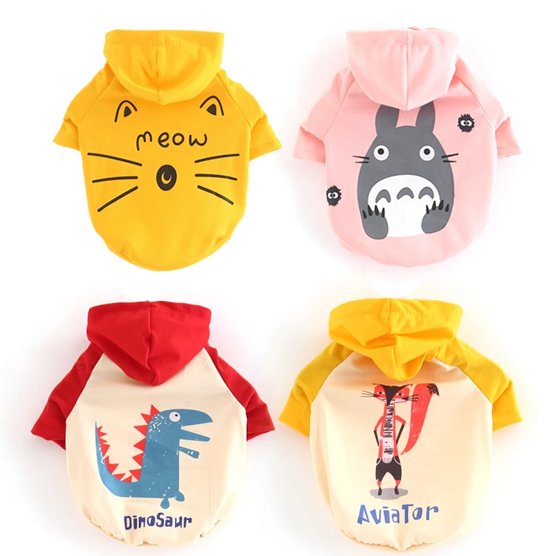 

XS/S/M/L Pet Clothes For Small Dogs Coats Jackets 2019 Cartoon Chihuahua Dog Clothes For Puppy Overalls French Bulldog Clothing