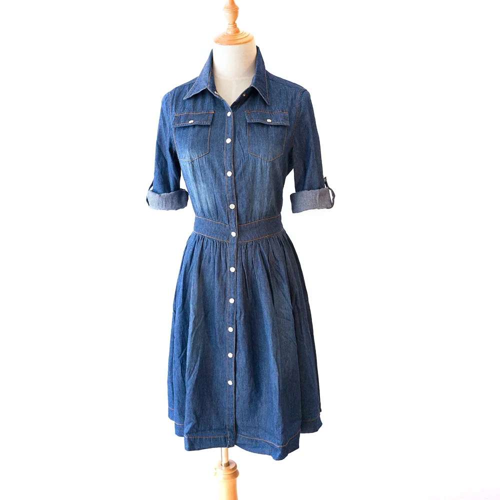 high-quality-autumn-denim-dress-clothing-plus-size-women-Jeans-dress-elegant-spring-slim-cowboy-casual