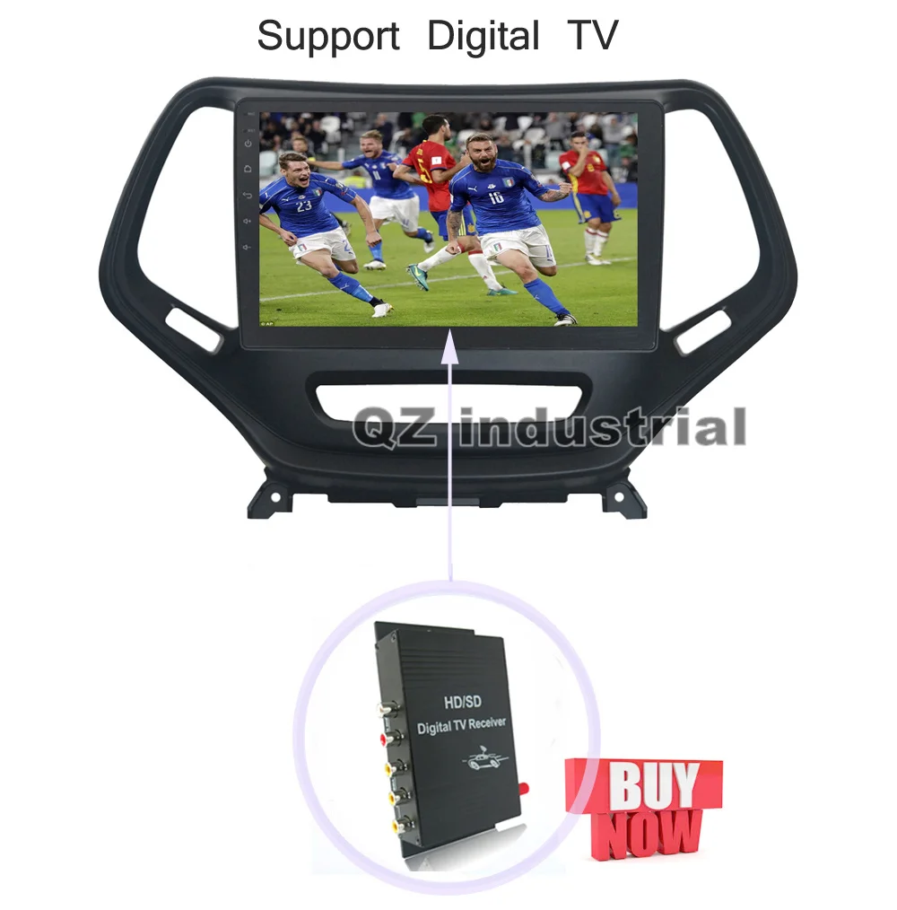 Sale QZ industrial HD 10.1" 8core Android 8.1 T8 for JEEP Cherokee car DVD player with 3G 4G GPS WIFI Navigation BT Radio RDS SWC Map 13