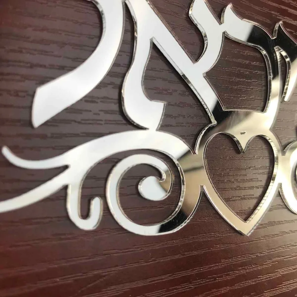 Hebrew Door Sign Acrylic Mirror Wall Sticker Israel Personalized Custom Name Plate Home Decor. Gold Silver (4)