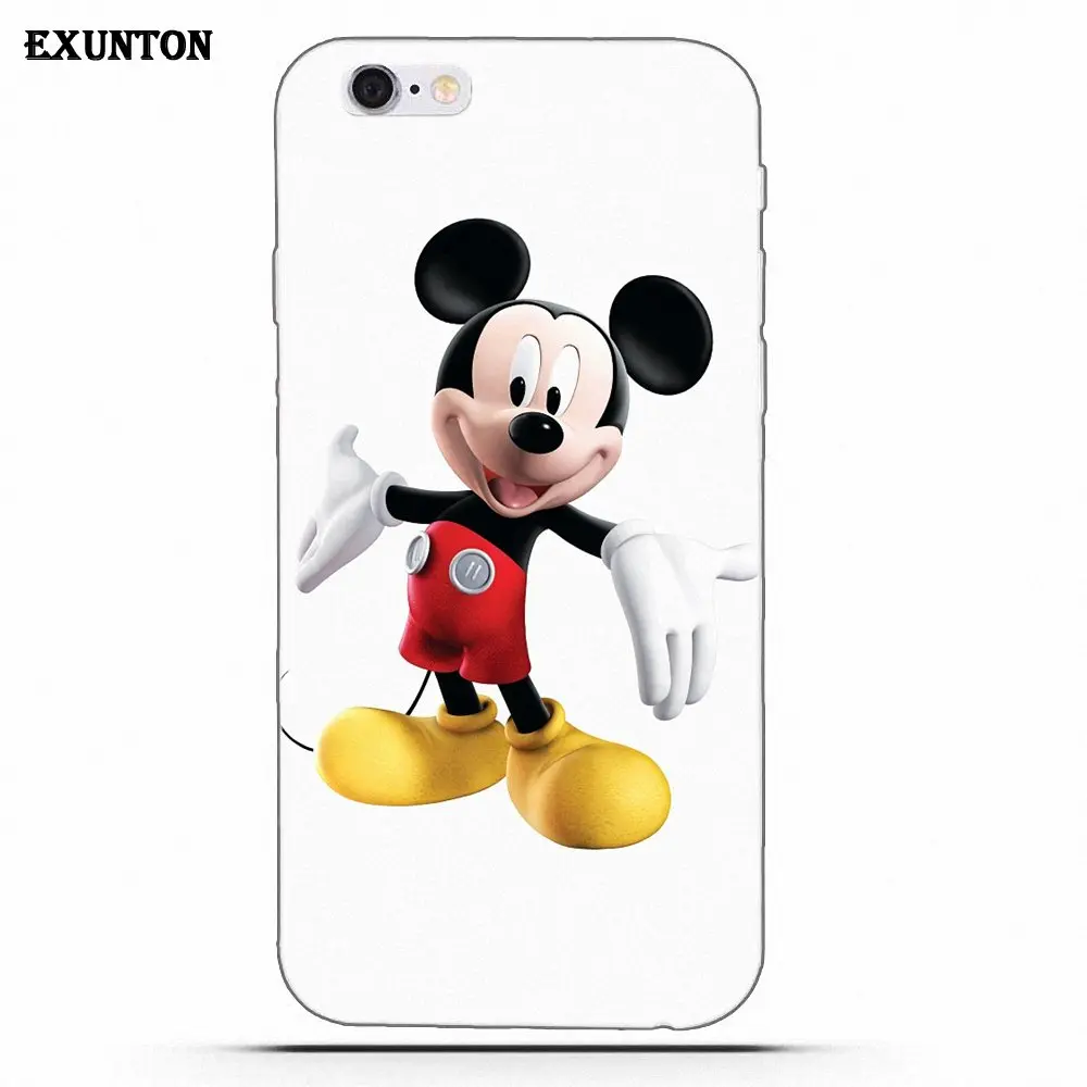 Мягкий ТПУ чехол для телефона Apple iPhone 4 4S 5 5C SE 6 6S 7 8 Plus X Micky Mouse|Чехлы-накладки| |