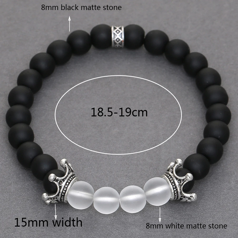 Nadeem 8mm Black Matte And White Onyx Stone Bead Bracelet For Men Popular Boys Imperial Two Crown Charm Yoga Mala Bracelet Gift Bracelets For Bracelet For Twomala Bracelet Aliexpress Nadeem 8mm Black Matte And White Onyx Stone Bead Bracelet For Men Popular Boys Imperial Two Crown Charm Yoga Mala Bracelet Gift Bracelets For Bracelet For Twomala Bracelet Aliexpress