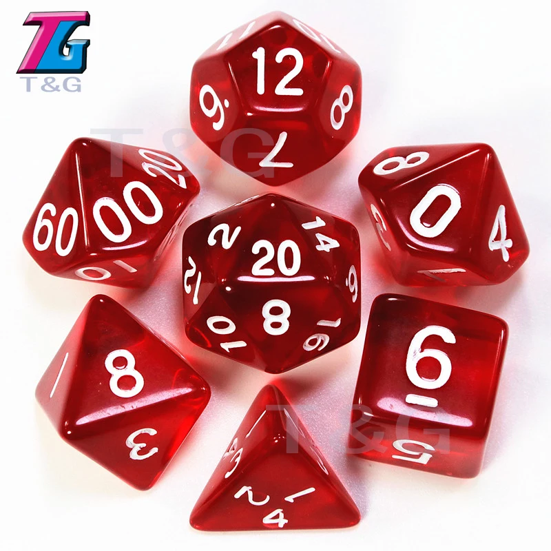 7 шт./компл. TRPG кости для Подземелья и Драконы D4-D20 многосторонний игральные кости 10 цветов для рабочего стола, полиэдральный набор акриловых Пластик детский набор игрушек