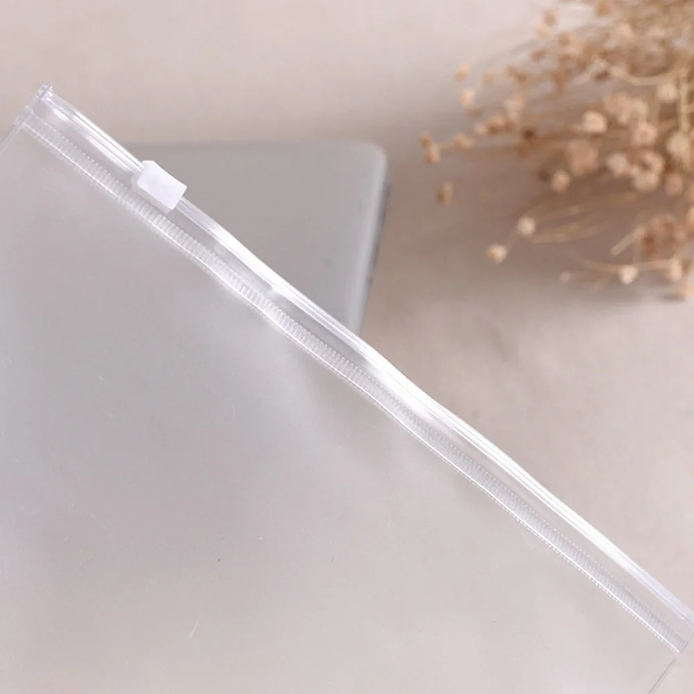 20PCS A6 Size Waterproof Transparent PVC Document File Binder Loose Leaf Pockets Folders Bags for Home School Office