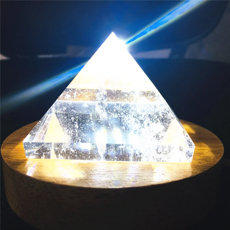 

7cm natural quartz crystal lamp energy pyramid point reiki healing home decoration mineral specimen collection