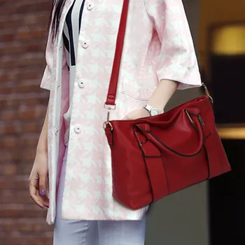 

Maison Fabre Luxury brand Big Size Vintage PU Tote Handbag Women's Casual Large Capacity Shoulder Bag Girl Retro Travel Totes 7