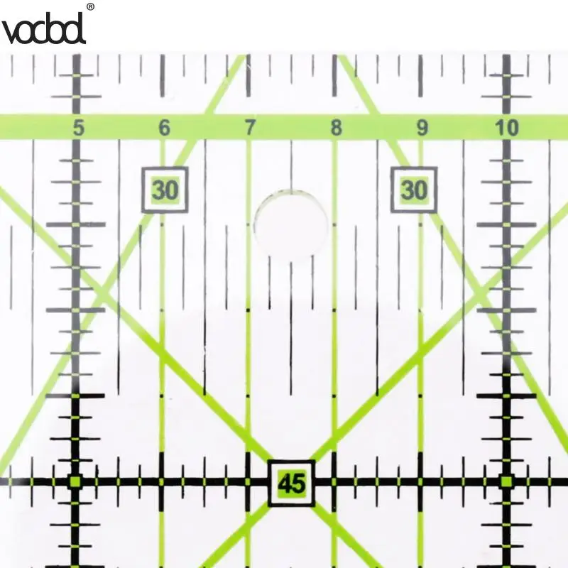VODOOL высококачественная акриловая многофункциональная линейка для одежды 15*15 см, швейная рабочая линейка для ног, линейка для резки ткани