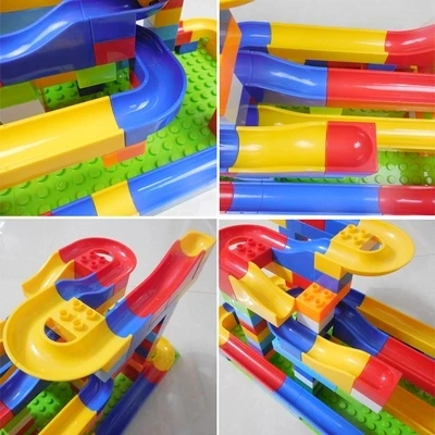

10 pcs/ Marble Run Duplo Assemble Plastic Slide Blocks Parts Accessories for Kids DIY Creative Educational Building kidToys