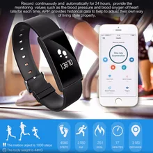 Настоящее монитор сердечного ритма крови Давление смарт-браслет IP67 Водонепроницаемый умный Браслет Bluetooth Smart Band Фитнес трекер
