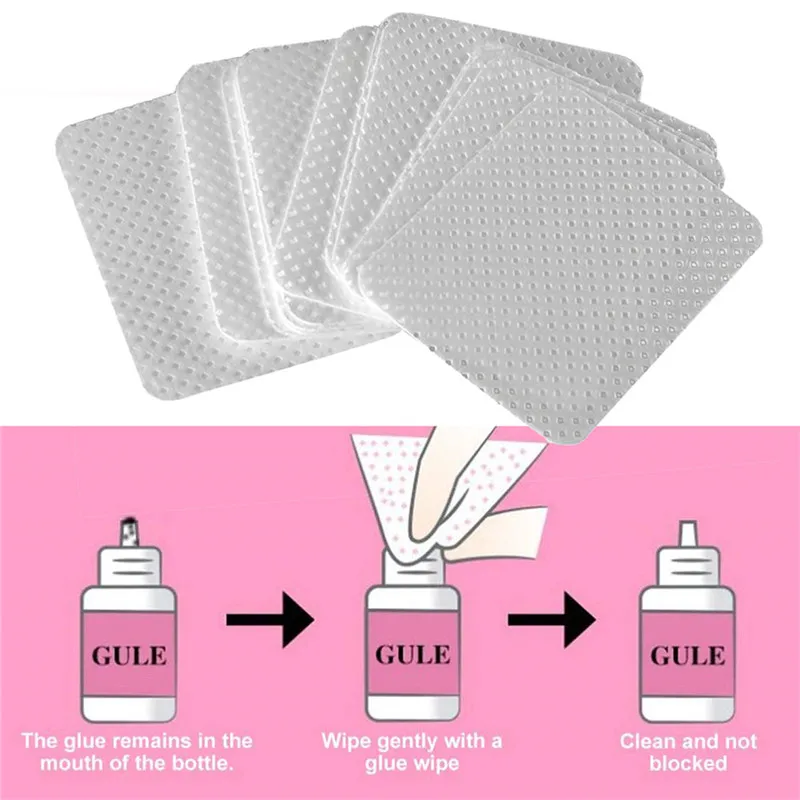 

kanbuder Eyelash glue wipe 180pcs grafting eyelash glue to remove clean cotton pad Removal Eyelashes glue wipe Dec12