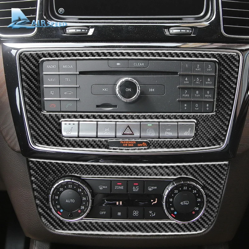 Airspeed для Mercedes Benz GLE- аксессуары из углеродного волокна для салона автомобиля центральная консоль CD AC панель накладка наклейки