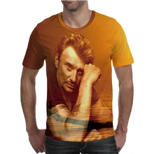 Johnny Hallyday Mesh Cloth 3d T Shirt French Elvis Presley T-shirt Short Sleeve Clothesfunny Rock O-neck Casual Tshirt Johnny Hallyday Mesh Cloth 3d T Shirt French Elvis Presley T-shirt Short Sleeve Clothesfunny Rock O-neck Casual Tshirt