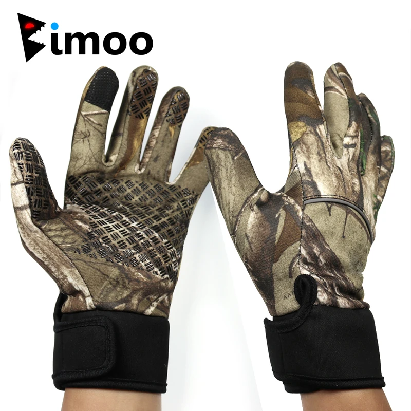 

Bimoo M L XL Camo Fishing Gloves All Finger Anti-Slip Riding Camping Gloves for Spring Autumn Carp Fishing Hunting