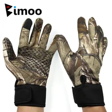 Bimoo M L XL Camo balıkçılık eldivenleri tüm parmak kaymaz sürme kamp eldiven bahar sonbahar sazan balıkçılık avcılık