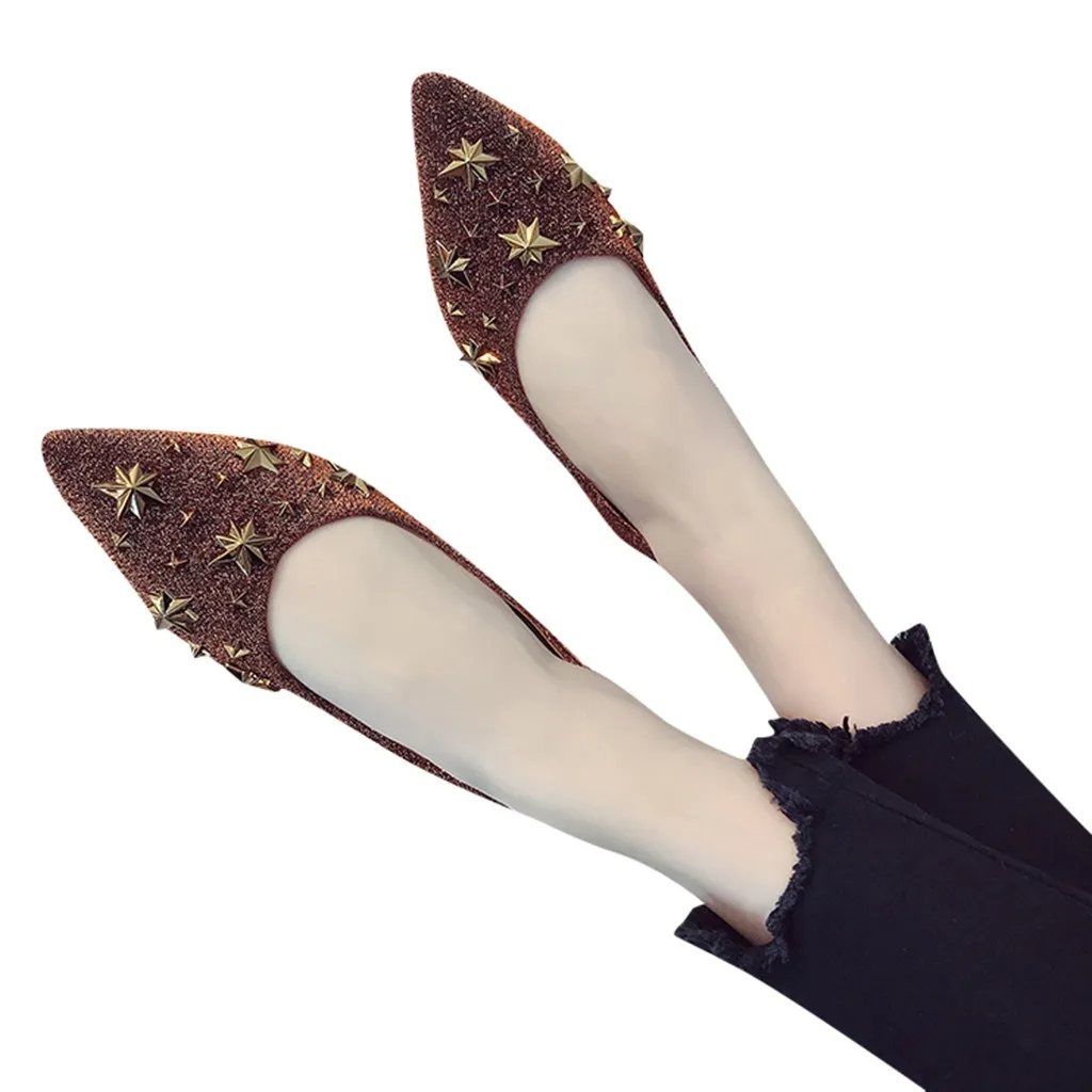 

SAGACE Women Shoes Flats Slip On Ladies Elegant Casual Female Ladies Shoe Fashion Comfortable Casual Work Ladies Flat Shoes