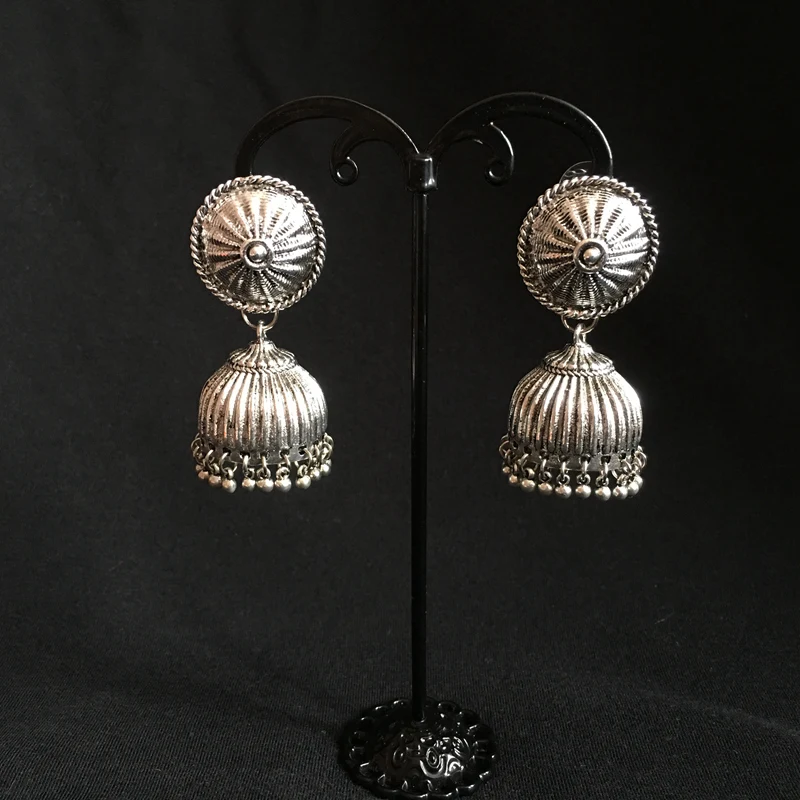 

India Tribal Cage Earrings of The Middle East. Handmade Ancient Silver BOHO Hippie Jewelry Pakistan Morocco Turkey Thailand