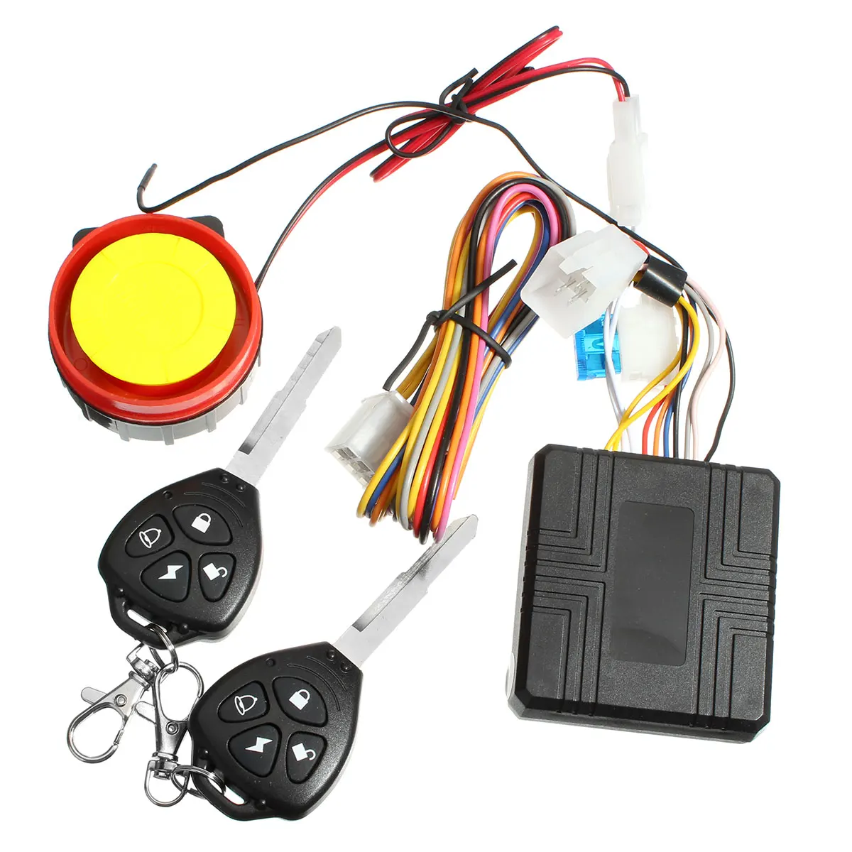 New One Set Motorcycle Theft Protection Remote Activation Motorbike Alarm Accessories With Remote Control+ Key