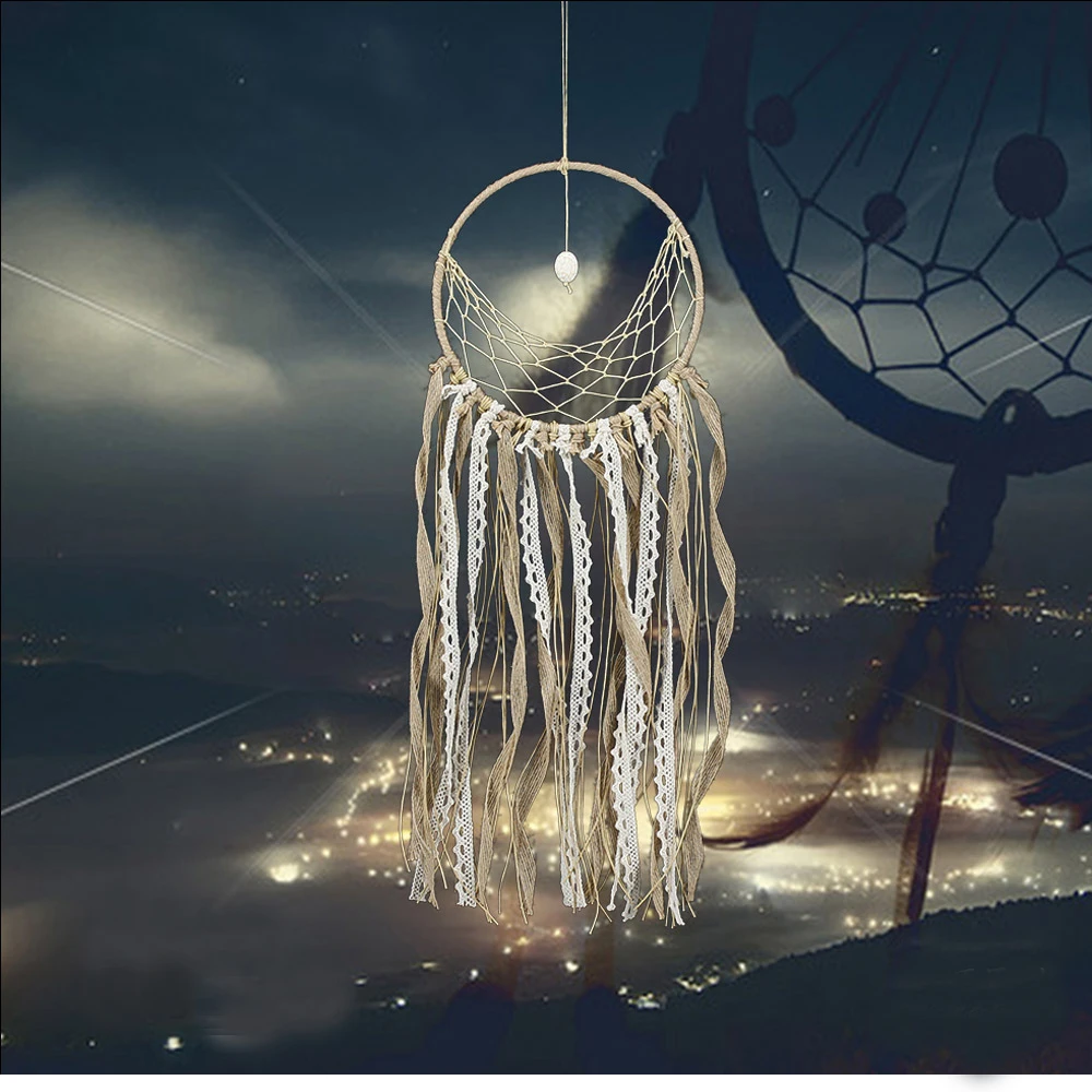 

Retro India Lace Dreamcatcher Wind Chimes Pendant Ribbon Dream Catchers