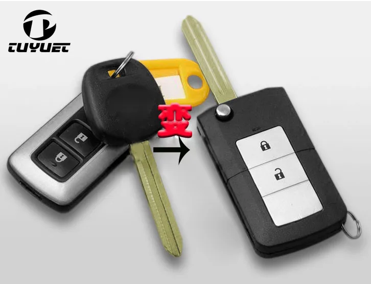 Toyota Highlander Yaris Modified key case 3 Butons  (1)-3