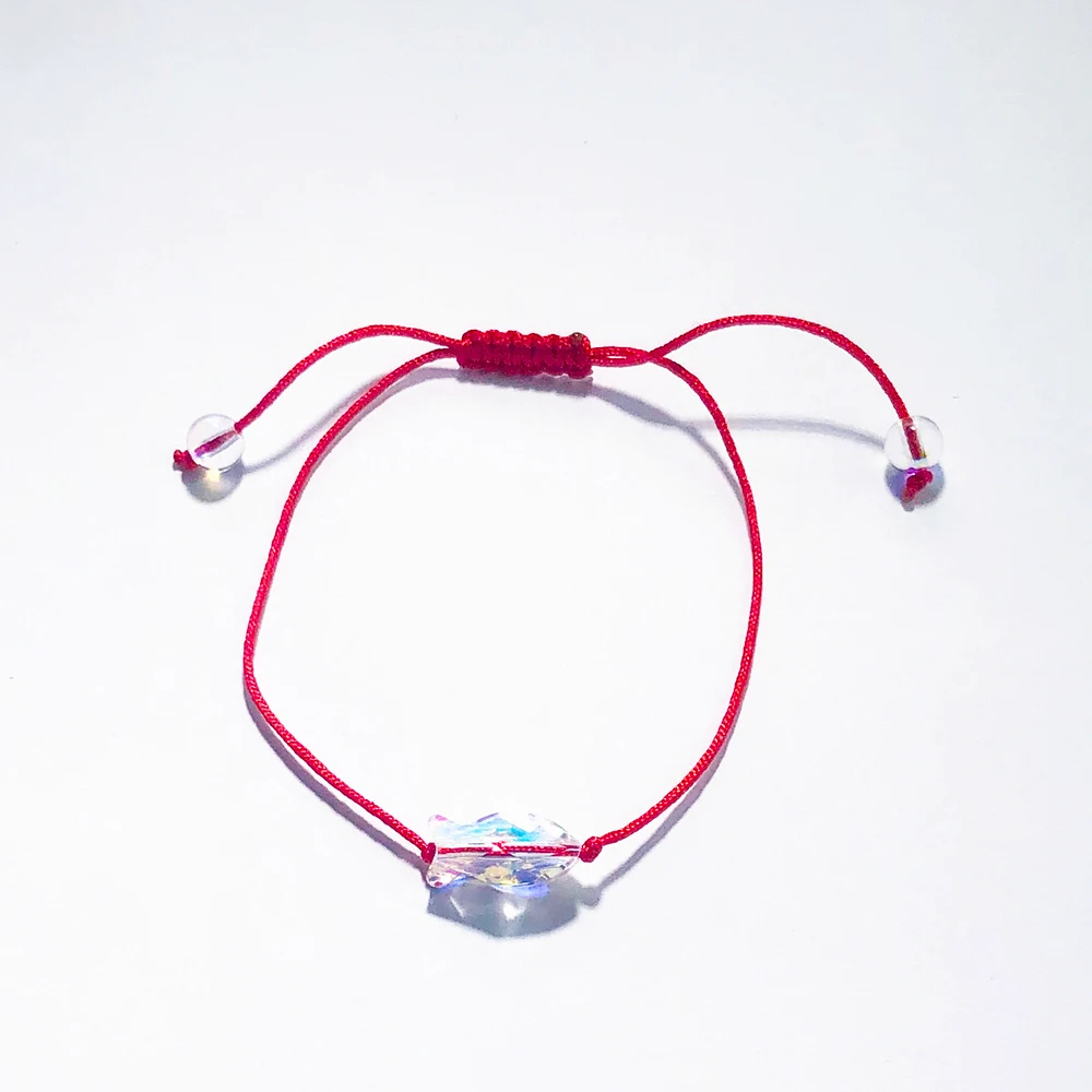 

Bulage Playful Fish Bead Bracelet Crystals From Swarovski Lucky Red String Braiding Couple Bracelets For Women Kids Wish Jewelry