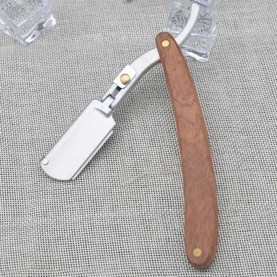 Razor Straight Folding Shaving Knife Professional Manual Beard Shaver High Grade Stainless Steel Barber Replaceable Blades | Красота и