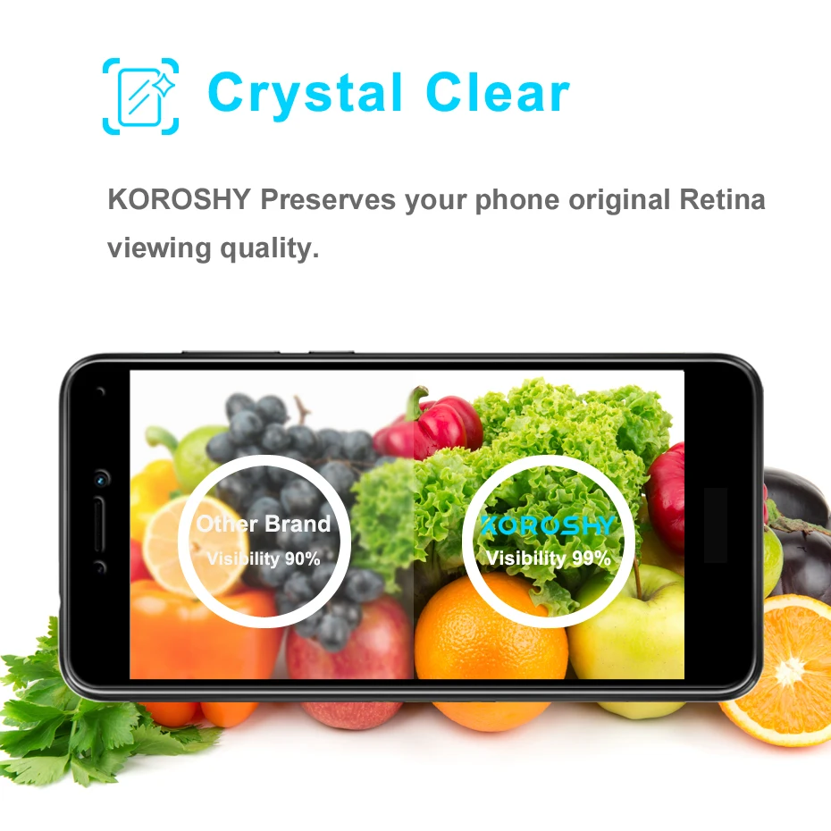 KOROSHY Full Cover Tempered Glass for Huawei Honor 8 Lite Pro 8Lite 8Pro Screen Protector 2.5D 9H Scratch Resistance Glass Film (3)