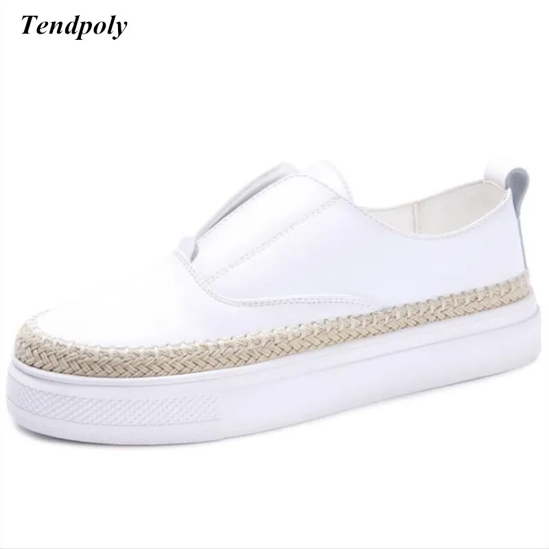 

Spring autumn new platform casual shoes a pedal lazy Carrefour leather Korean version of the white shoes hot joker Women's shoes