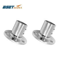 2 шт. BSET MATEL 316 нержавеющая сталь 90 градусов Морская Лодка ручная направляющая фитинг круглая стойка база для трубы "(25,4 мм) Диаметр