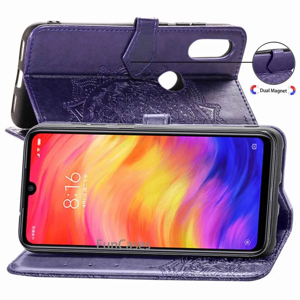Для Xiaomi Redmi Note 7 кожаный чехол серии откидная крышка для Роскошный брендовый
