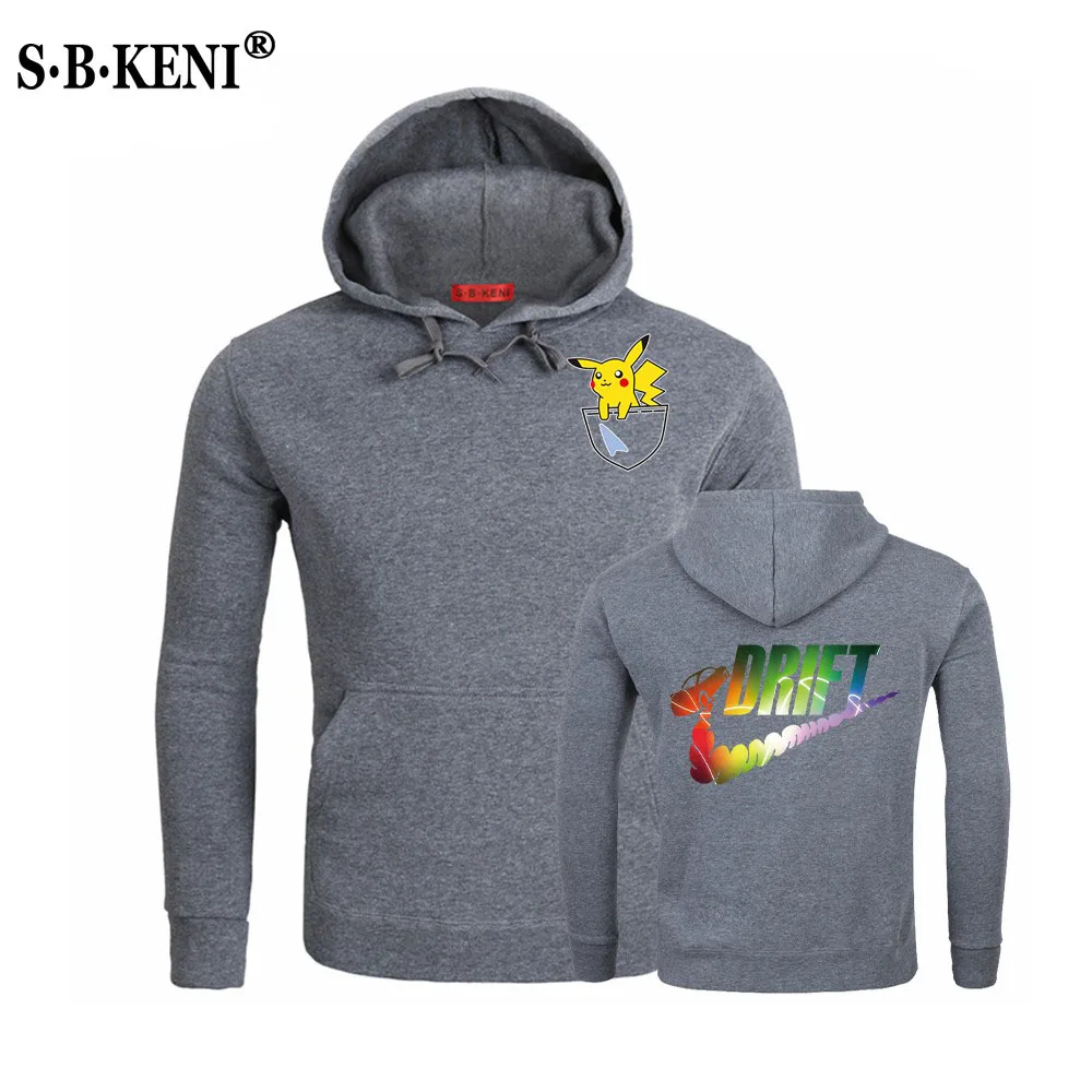 

Brand 2019 Autumn Winter Hoodies Mens Casual hip hop Hoodie Warm Fleece Coat Men Solid Sweatshirts Pullover Streetwear