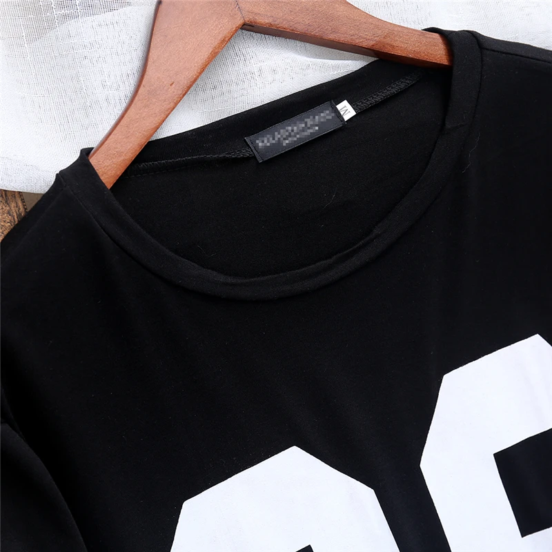 

Women Baseball Tee T-shirt Top Varsity Loose Number Print Short Sleeve