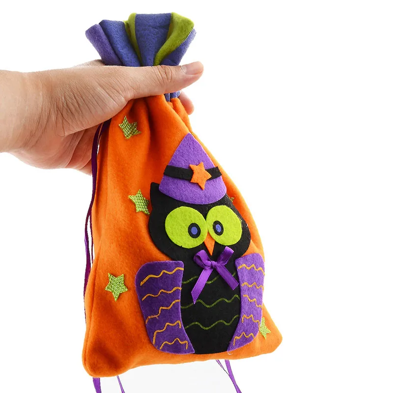 Upspirit Candy Cookie String Bag Pull Biscuit Upspirit Candy Cookie String Bag Pull Biscuit Pockage Money Pouch Gift With Owl Cat Pumpkin Witch Pattern In Bags Wring