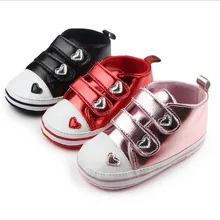 New Lovely Heart Baby Girls Shoes Toddler Antislip First Walkers Soft Sole Infants Sports Shoes