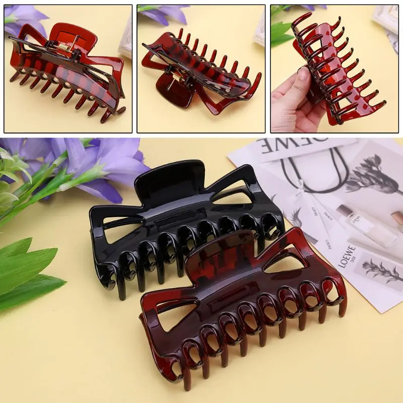 

Fashion New 1 Pc Women 11cm Large Hair Clamps Claw Clip Lady Female Casual Big Barrette Crab Hair Claws Headwear Accessories