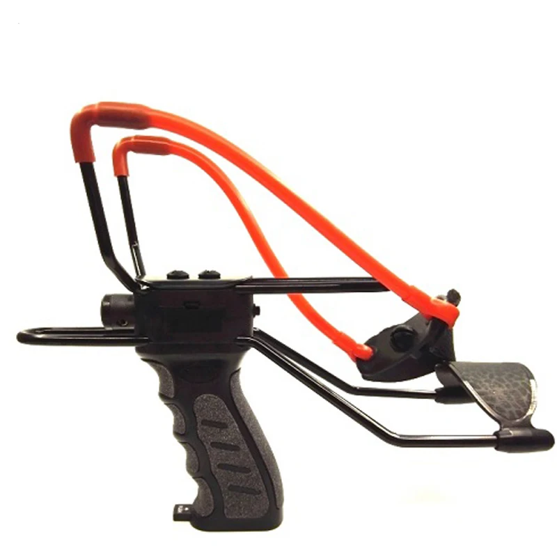 

Hunting Laser Slingshot Rubber Band and Ergonomic Handle Solid Steel Laser Slingshot in Outdoor Tools Powerful Slingshot Hunting