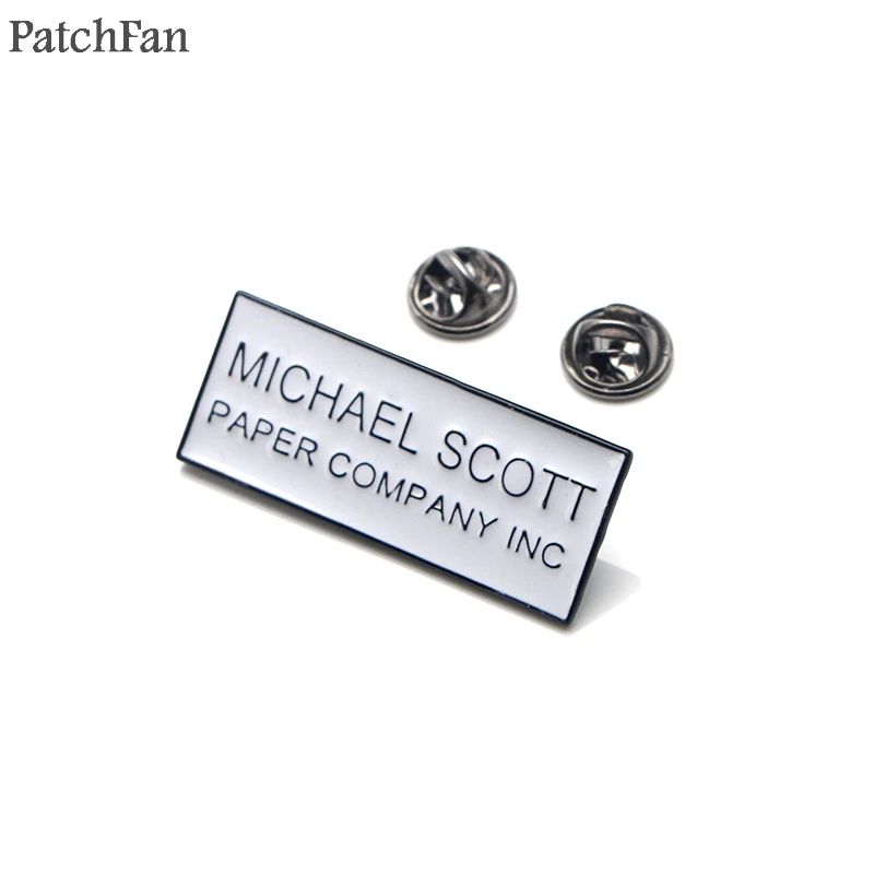 Patchfan управления вдохновил Дуайт Шрут цинка шпильки рюкзак одежда броши для