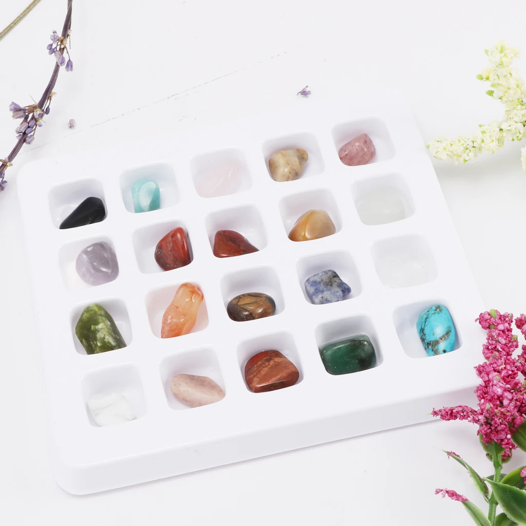 Geology Mineral Specimens Kits, Rock Science Kits, 20PCS Assorted Crystal Quartz Stone Specimens