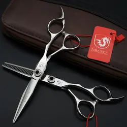 Drgskl нержавеющей 440C Парикмахерская вырезать ножницами, 6.0 дюймов профессиональный волос парикмахерские ножницы, ножницы волос высокого