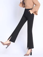 Pants Women Fashion Trousers Solid Elasticity Leggings Bell-bottoms Pants High Waisted Cargo Pants Women pantalon femme 1013 high waisted knitted bell bottom pants