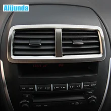 Нержавеющая Сталь автомобильный центральный кондиционер воздуха крышка экстракты автомобильные аксессуары 3D Стикеры для Mitsubishi ASX 2010 2011 2012 2013