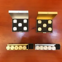 Алюминиевый Игральный кубик набор отправить алюминиевую коробку/металлические подарки продвижение Рождество индивидуальность дисплей