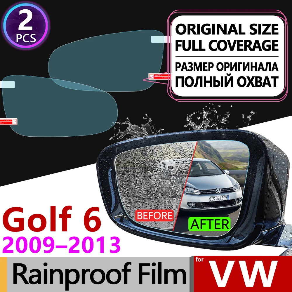 

for Volkswagen VW Golf 6 MK6 2009 - 2013 5K Full Cover Anti Fog Film Rearview Mirror Rainproof Anti-Fog Films Clean Accessories