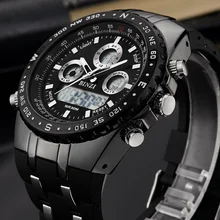 BINZI, роскошные Брендовые спортивные наручные часы, мужские военные водонепроницаемые цифровые часы, силиконовый светодиодный, электронные мужские наручные часы