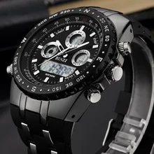 BINZI Marque De Luxe Sport Montre-Bracelet Militaire des Hommes Étanche Montres De Silicone de Mode LED Montre Numérique Hommes Montres Horloge