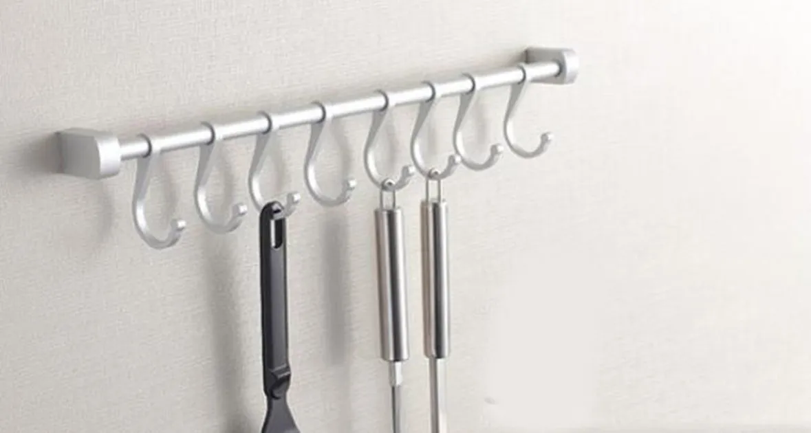 Hanger 8/12 Hooks Holder Rack Kitchen Utensils Gadget Cooking Tools