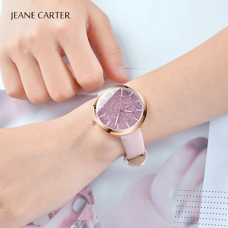 

Orologio Donna 2018 Fashion Women's Watches Women Romantic Glitter Leather Quartz Wrist Watch Ladies Clock Gift Relogio Feminino