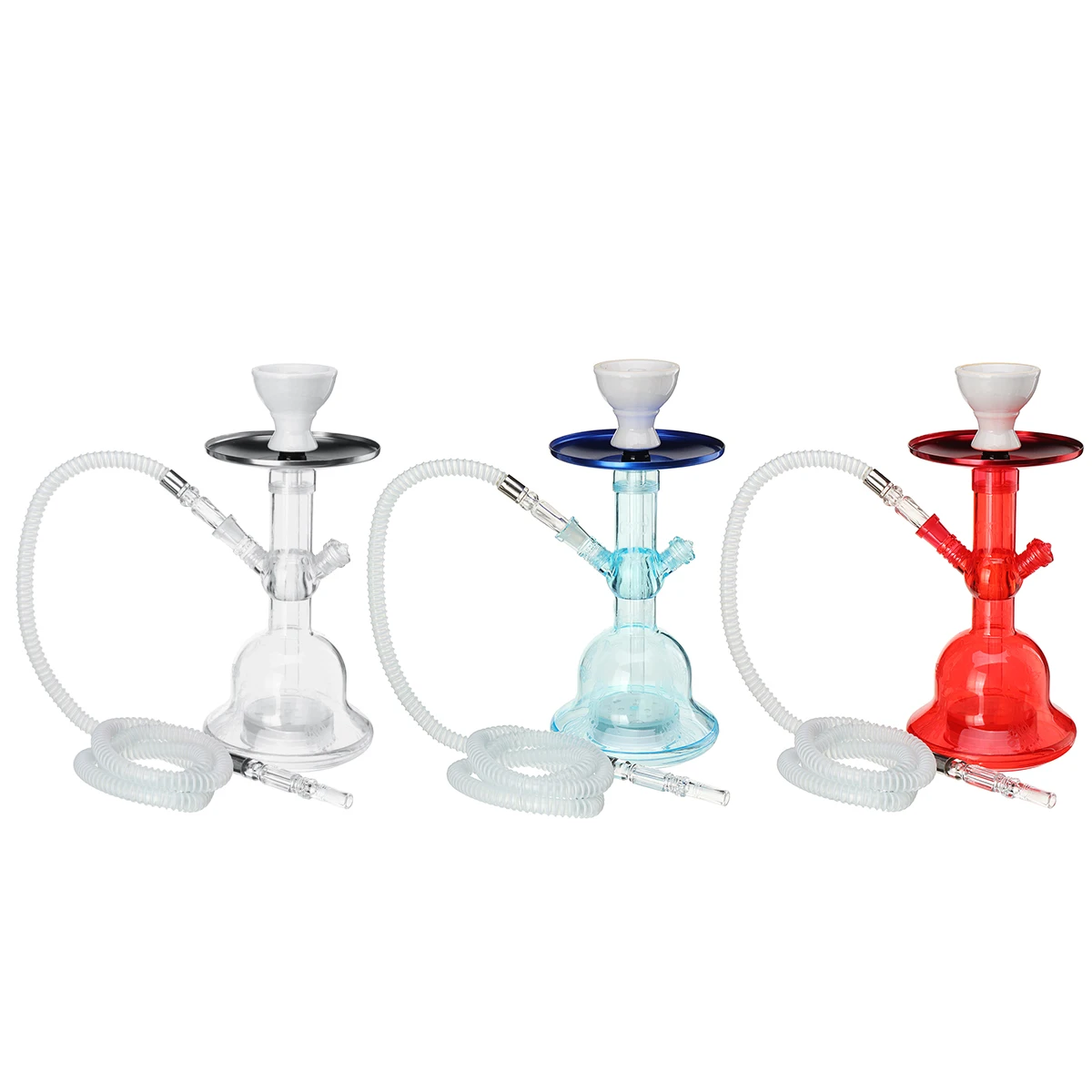 Набор акриловых светодиодных трубок для кальяна наргиле с пластиковым шлангом