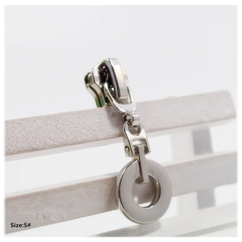 

5# Wholesale 10pcs Zipper light silver Metal Zipper Pulls zipper Head For Handbag/ Backpack/Clothing/Sewing Tailor Tools,x17
